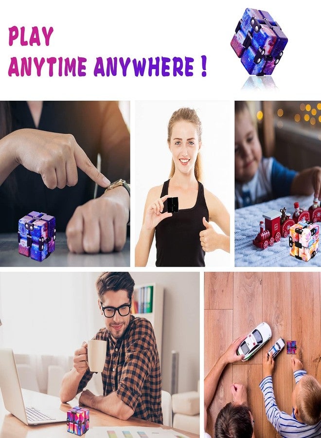 IGINOA 4 Packs Infinity Cube Toy Stress Relieving Game for Kids and Adults,Cute Mini Unique Gadget Anxiety Relief Kill Time Magic Puzzle Flip ADD, ADHD, Killing - Image 5